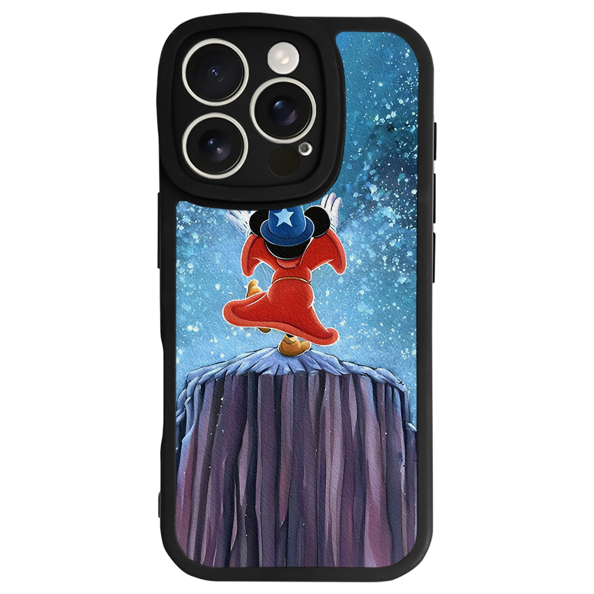 （画像用） ミッキーマウス Mickey Mouse 【iPhone 16シリーズ対応】シリコンスマホケース（レザー調） 材質：シリコン